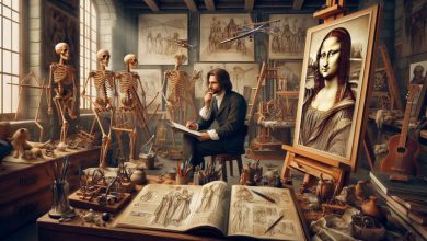 بیوگرافی دواینچی در حال فکر کردن