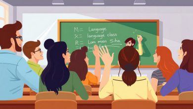 زبان خارجی کلاس زبان