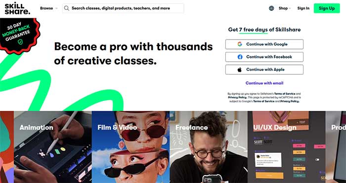 تکنولوژی, کسب درآمد, نرم افزار Skillshare