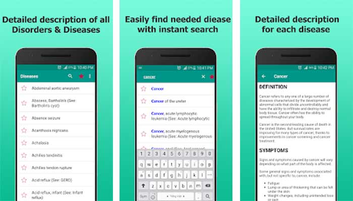 تکنولوژی, سلامتی, نرم افزار Diseases Dictionary