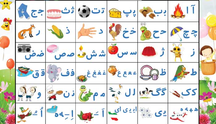 یادگیری حروف الفبا 
