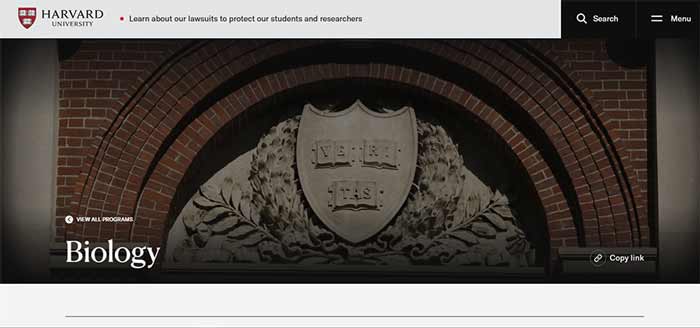 سایت دانشگاه هاروارد