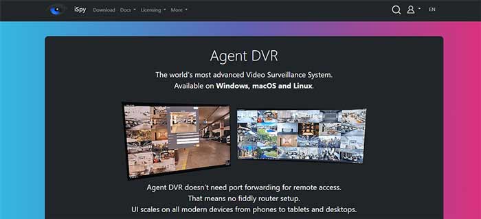انتقال تصویر, دوربین مداربسته, نرمافزار دوربین نرم افزار iSpy