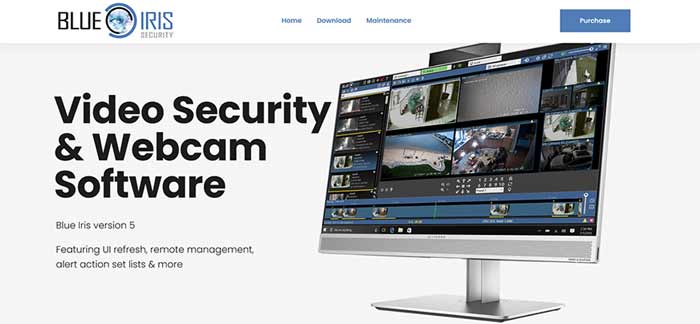 انتقال تصویر, دوربین مداربسته, نرمافزار دوربین نرم افزار Blue Iris