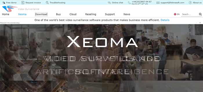 انتقال تصویر, دوربین مداربسته, نرمافزار دوربین نرم افزار Xeoma