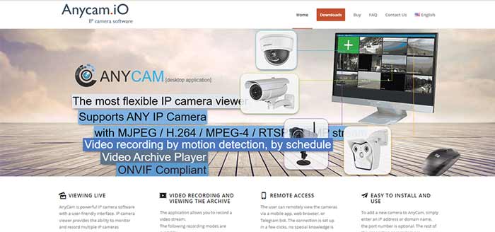 انتقال تصویر, دوربین مداربسته, نرمافزار دوربین نرم افزار AnyCam