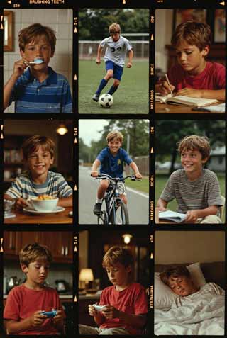 برنامه ریزی روزانه یک پسر ۱۰ ساله 